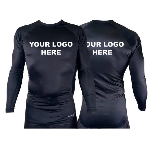 Hawaii JiuJitsu Lab All Black Custom Rash Guards Long Sleeves 1216 Break Point FC