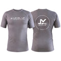 Level Up BJJ Gray Custom Rash Guards Short Sleeve #8138 S