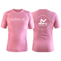 Level Up BJJ Pink Custom Rash Guards Short Sleeve #8138 S