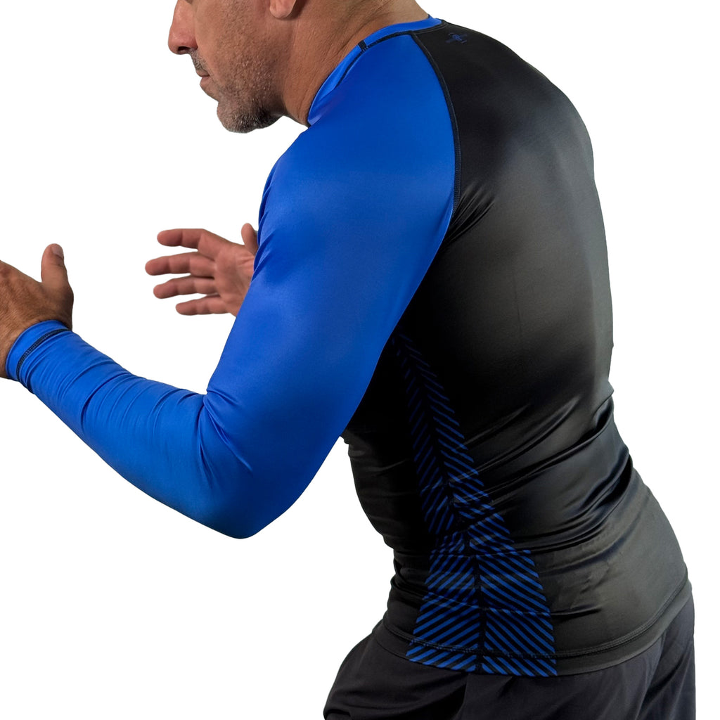 Black Tie BJJ All black Ranked Long Sleeve Rash Guards #8048 A