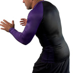 Black Tie BJJ All Black Ranked Long Sleeve Rash Guards #8048 E
