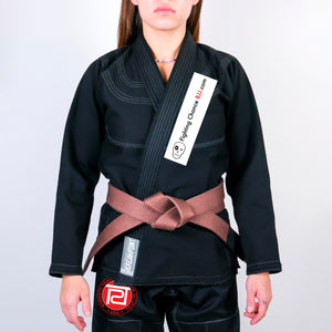 Fighting Chance BJJ Academy Women's Gi - Black #100 A (Adult 10”)