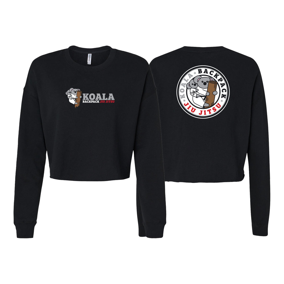 Koala Backpack Jiu Jitsu Women's Cropped Crewneck Sweatshirt #8004 A