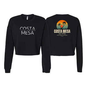 Costa Mesa Jiu Jitsu Women's Cropped Crewneck Sweatshirt #8014 D