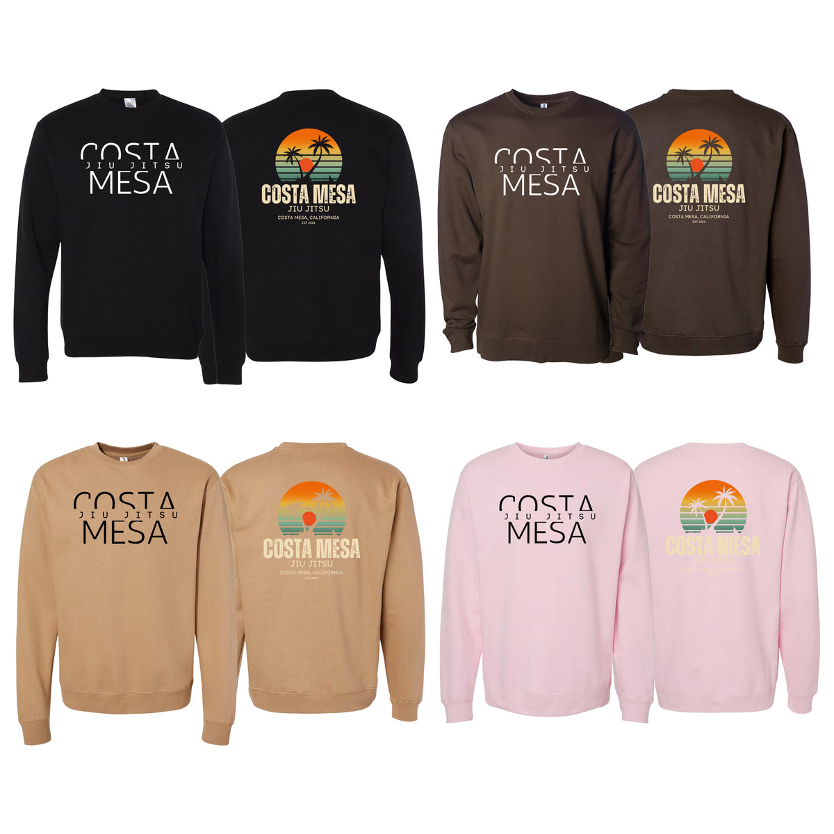 Costa Mesa Jiu Jitsu Academy Crewneck Sweatshirt #8014 A