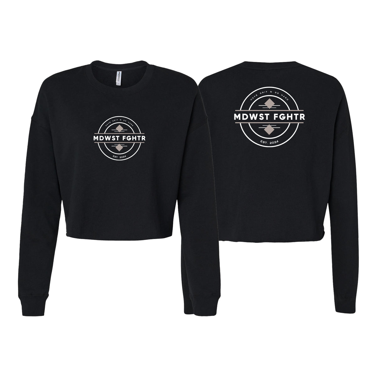 MDWST FGHTR Women's Cropped Crewneck Sweatshirt #8007 A