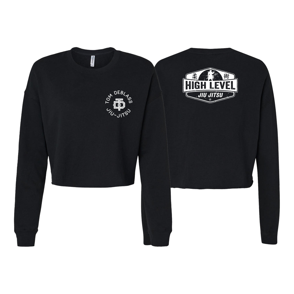 High Level JJ Women's Cropped Crewneck Sweatshirt #8013 A