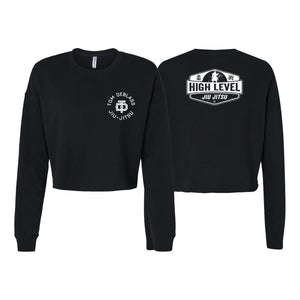 High Level JJ Women's Cropped Crewneck Sweatshirt #8013 A