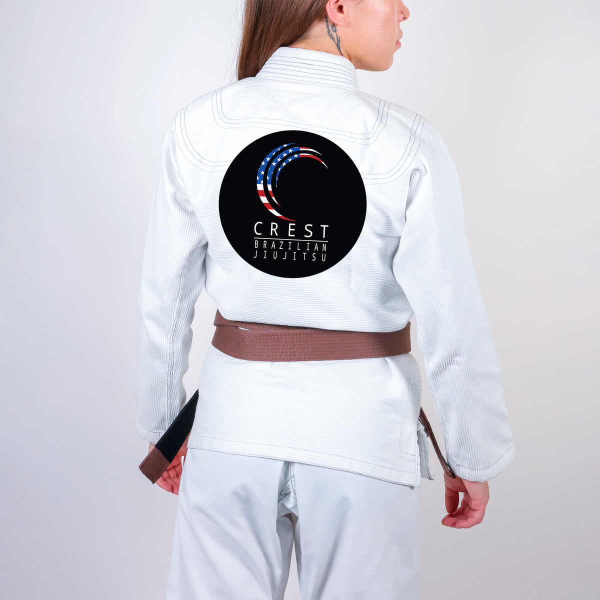 Crest Brazilian Jiu Jitsu Academy Women's Gi - White #1344