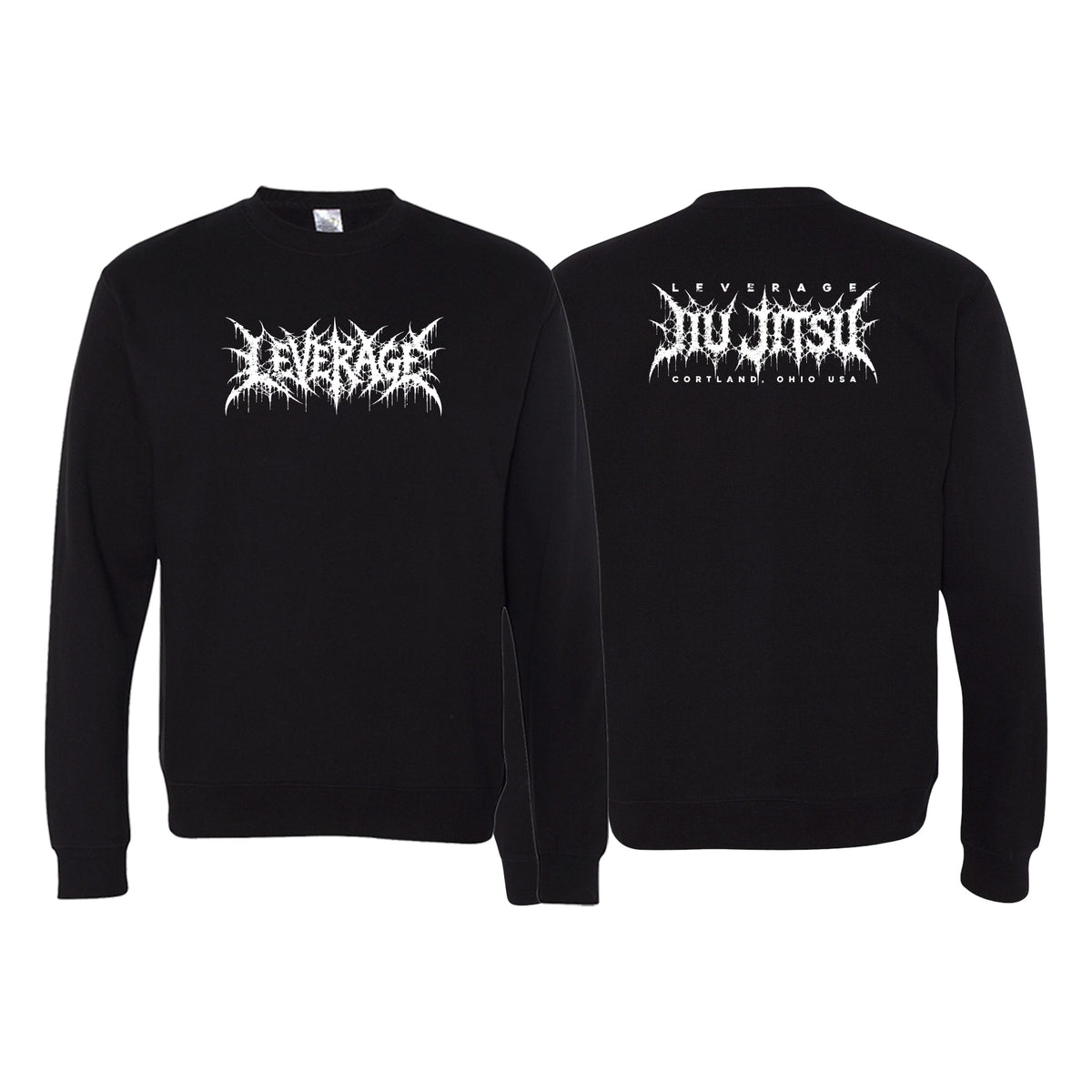 Leverage Brazilian Jiu-Jitsu Crewneck Sweatshirt #8151 G (DEATH METAL)