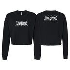 Leverage Brazilian Jiu-Jitsu Women's Cropped Crewneck Sweatshirt #8151 G (DEATH METAL)