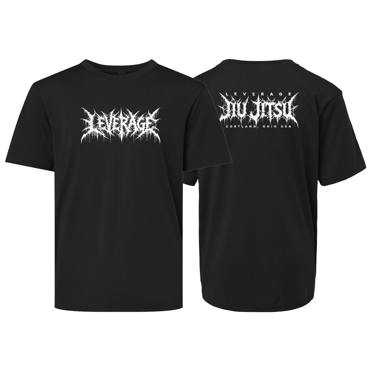 Leverage Brazilian Jiu-Jitsu Dry Fit Kids Shirts #8151 G (DEATH METAL)