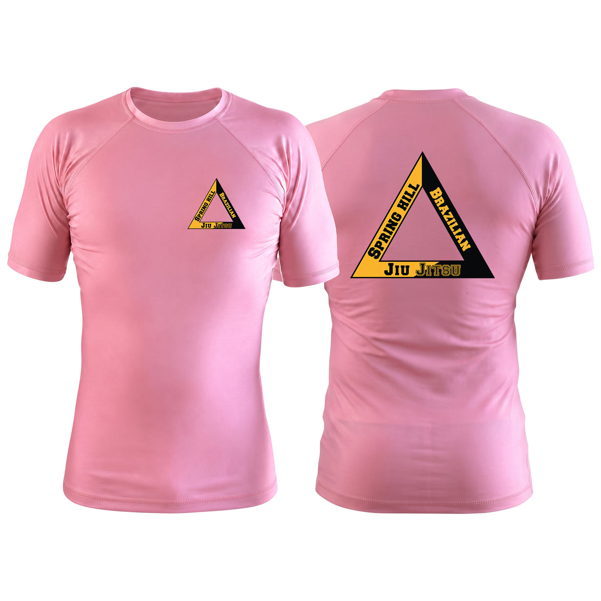 Spring Hill Jiu Jitsu Pink Custom Rash Guards Short Sleeve #8267 A