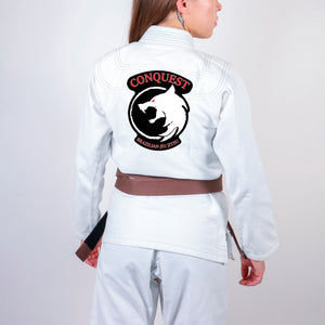Conquest BJJ Academy Women's Gi - White #1414 A
