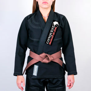 Conquest BJJ Academy Women's Gi - Black #1414 A