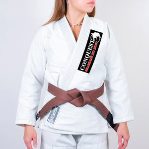 Conquest BJJ Academy Women's Gi - White #1414 A