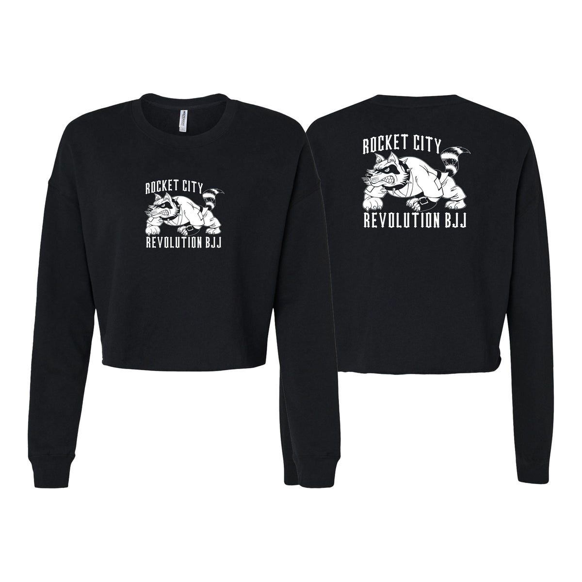 Rocket City Revolution BJJ Women's Cropped Crewneck Sweatshirt #8274 A