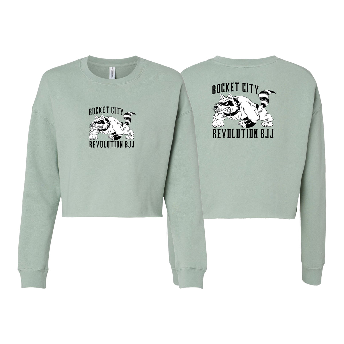 Rocket City Revolution BJJ Women's Cropped Crewneck Sweatshirt #8274 A