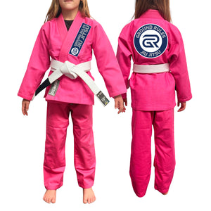 Ground Rules Jiu-Jitsu Academy Kids Gi - Pink #1447 A