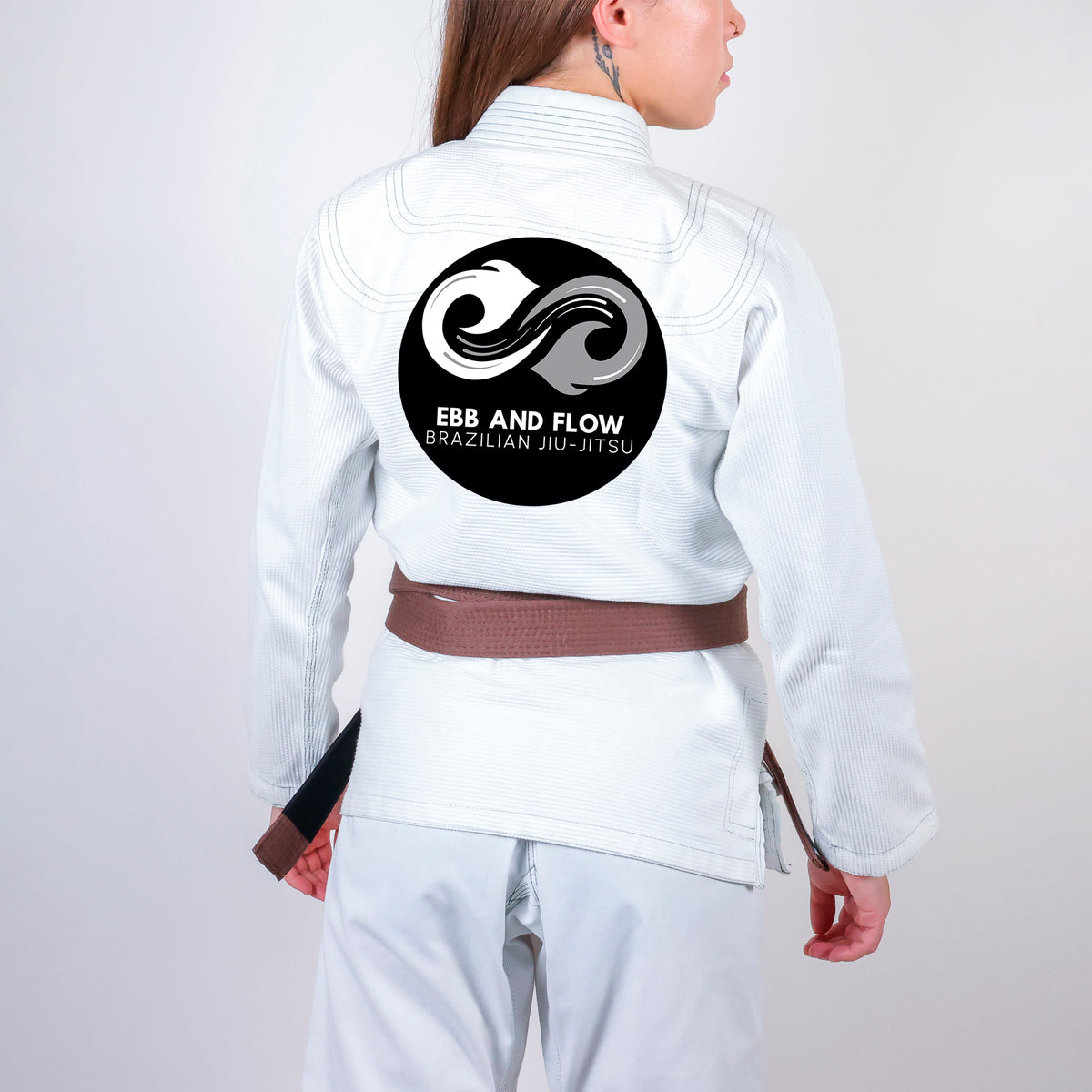 Ebb and Flow BJJ Academy Women's Gi - White #1452