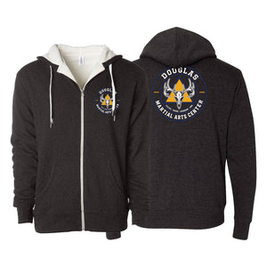 Douglas Martial Arts Center Sherpa Lined Zip-Up Hoodie #8251 A