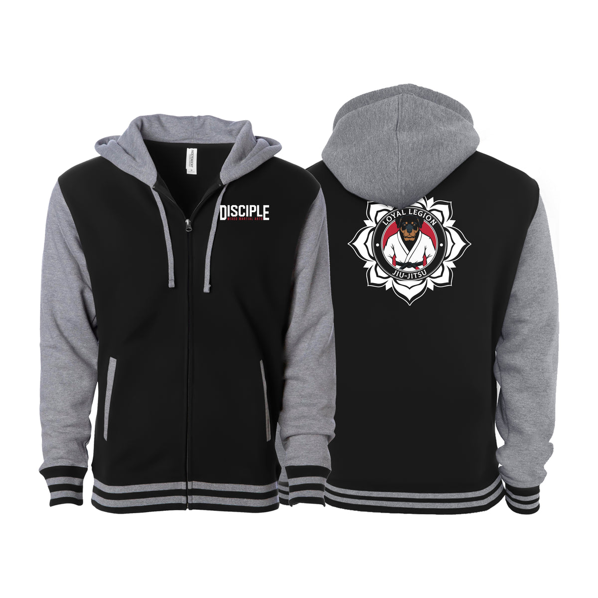 Disciple MMA Varsity Zip-Up Hoodies #8181 E