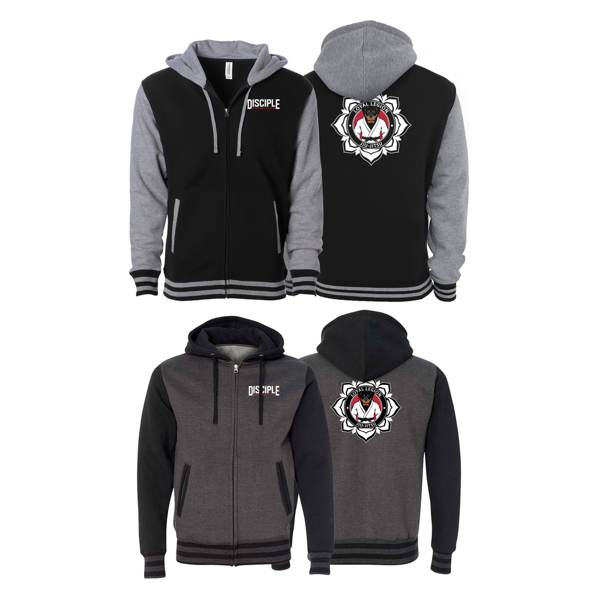 Disciple MMA Varsity Zip-Up Hoodies #8181 E