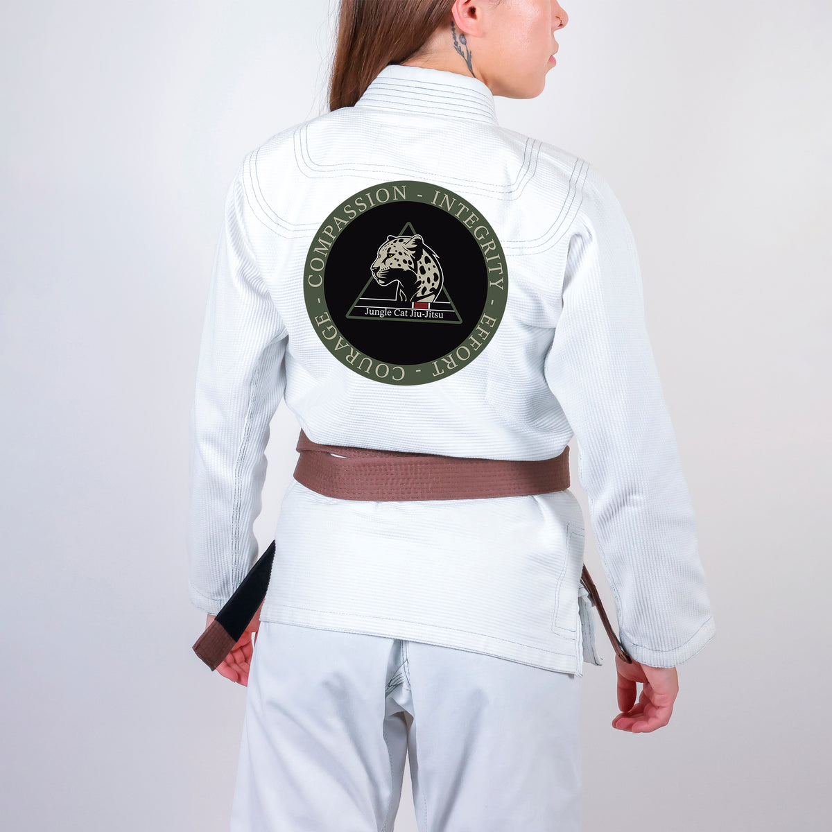 Jungle Cat Jiu Jitsu Academy Women's Gi - White #1603 A