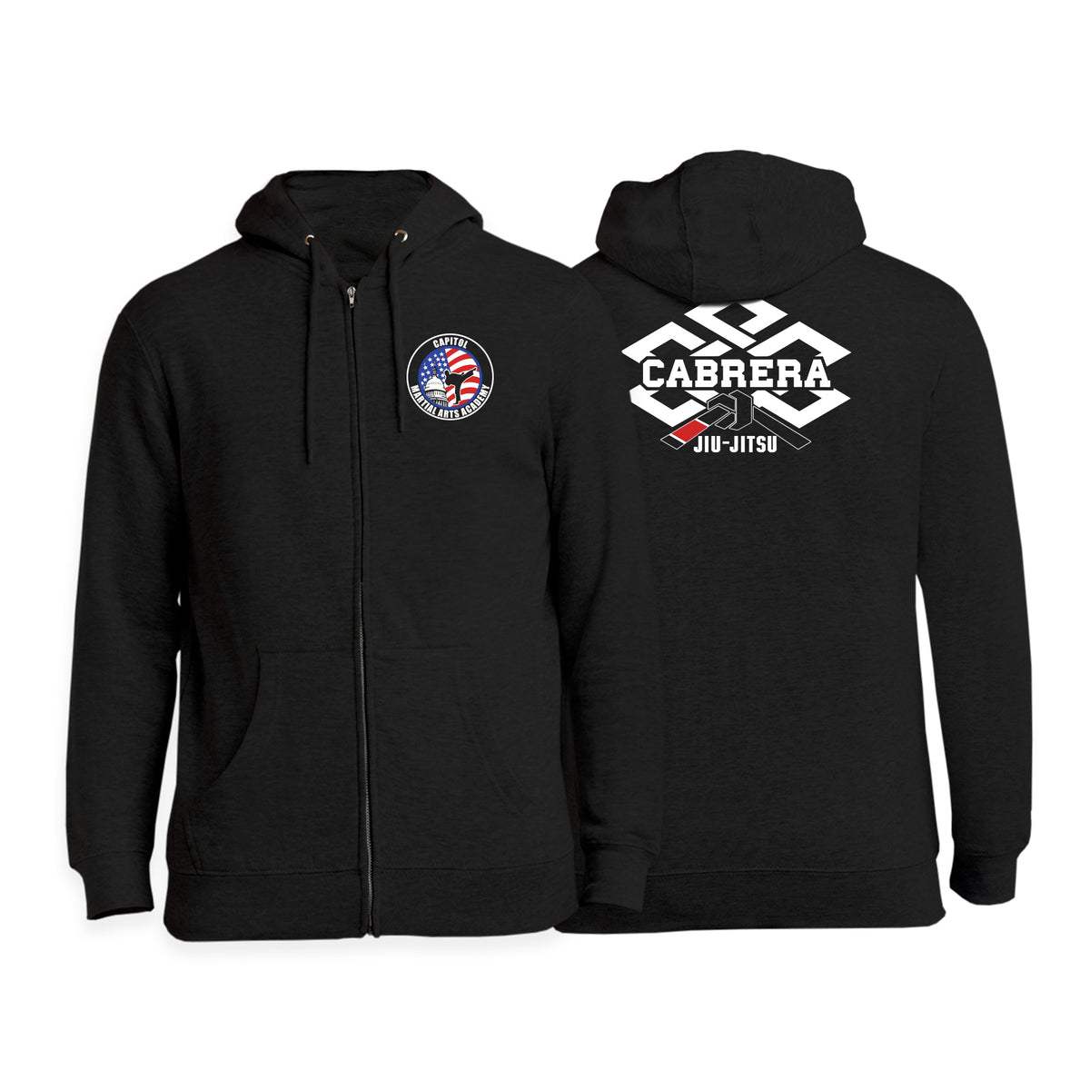 Capitol Martial Arts Academy Zip-Up Hoodies #8256 A