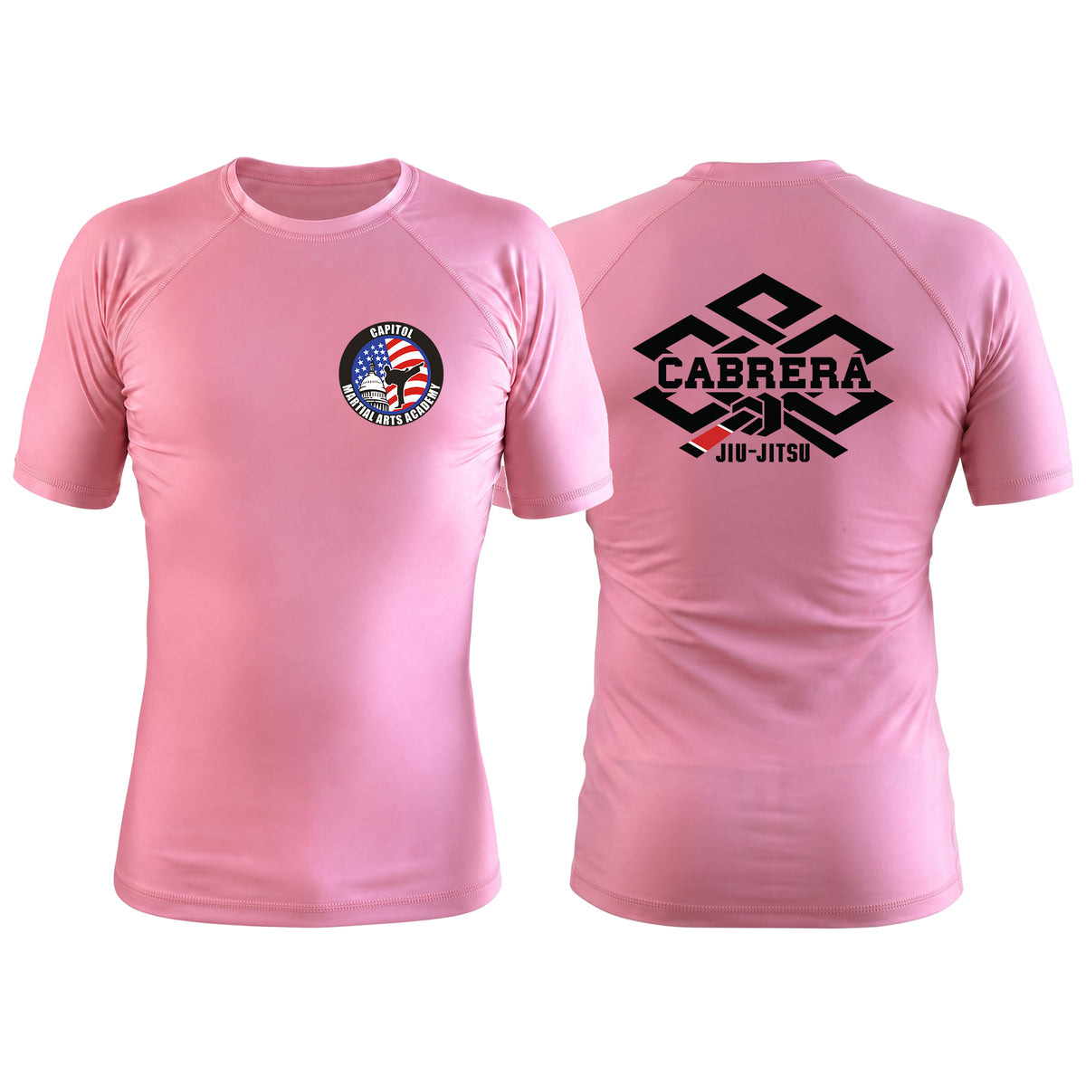 Capitol Martial Arts Pink Custom Rash Guards Short Sleeve #8256 A