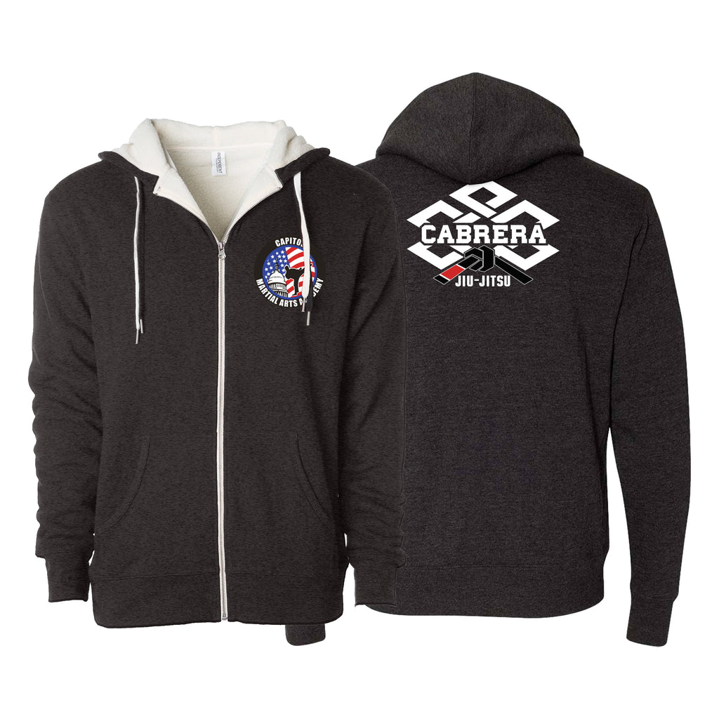 Capitol Martial Arts Academy Sherpa Lined Zip-Up Hoodie #8256 A
