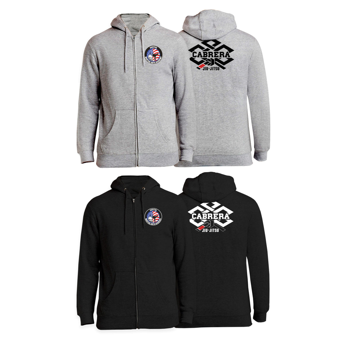Capitol Martial Arts Academy Zip-Up Hoodies #8256 A