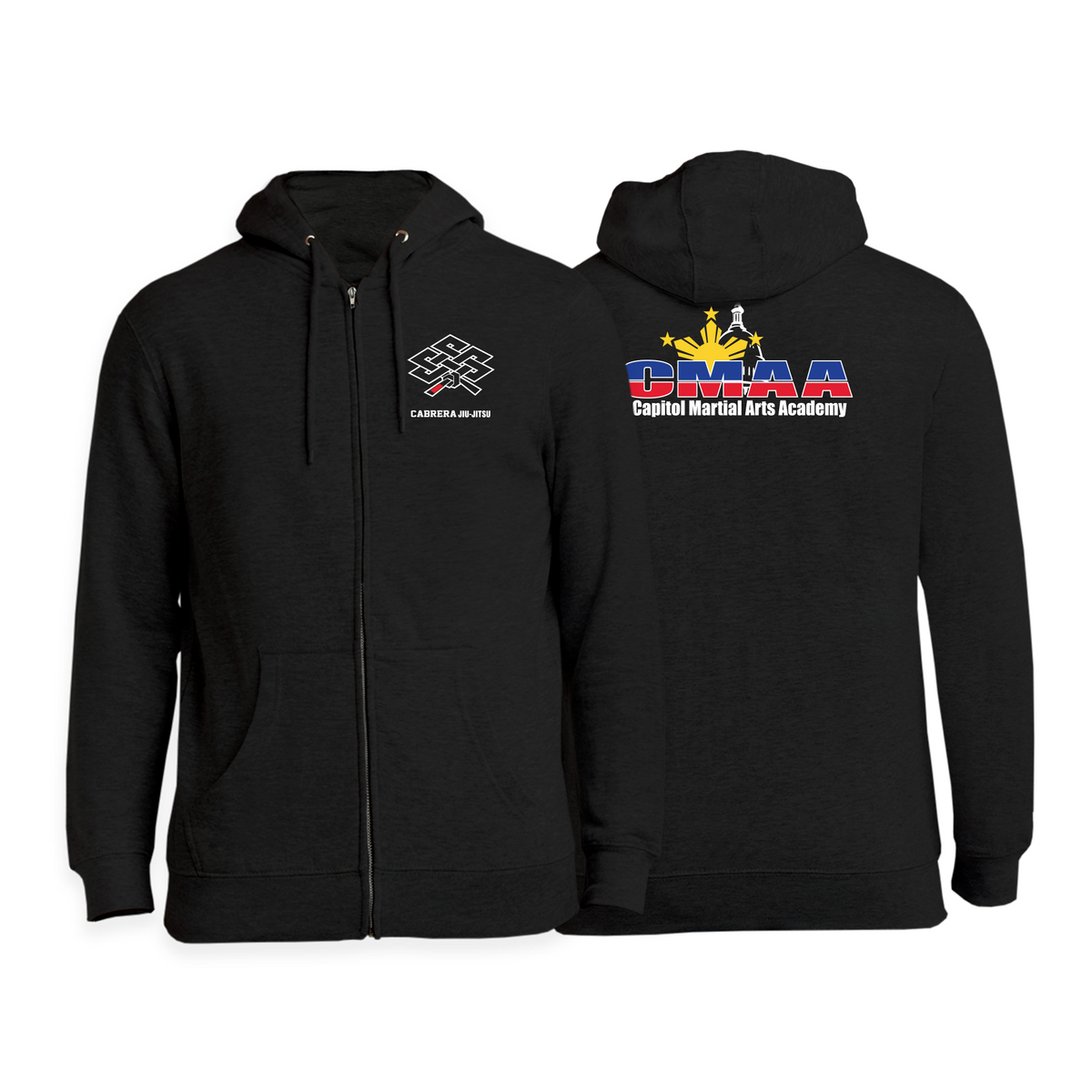 Capitol Martial Arts Zip-Up Hoodies #8256 B
