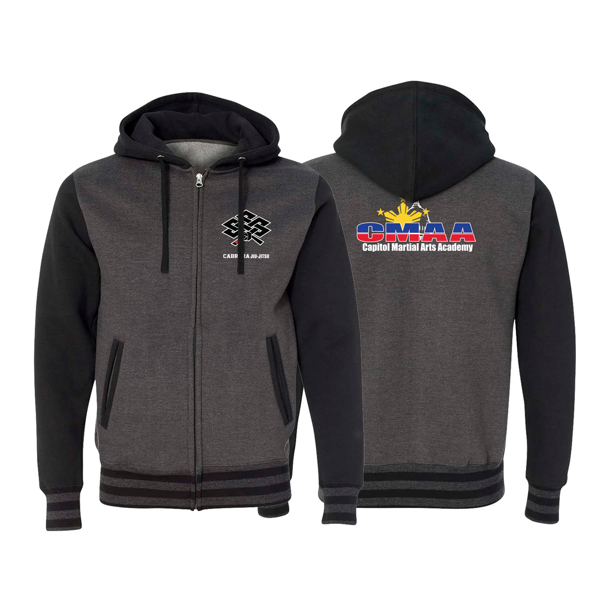 Capitol Martial Arts Varsity Zip-Up Hoodies #8256 B