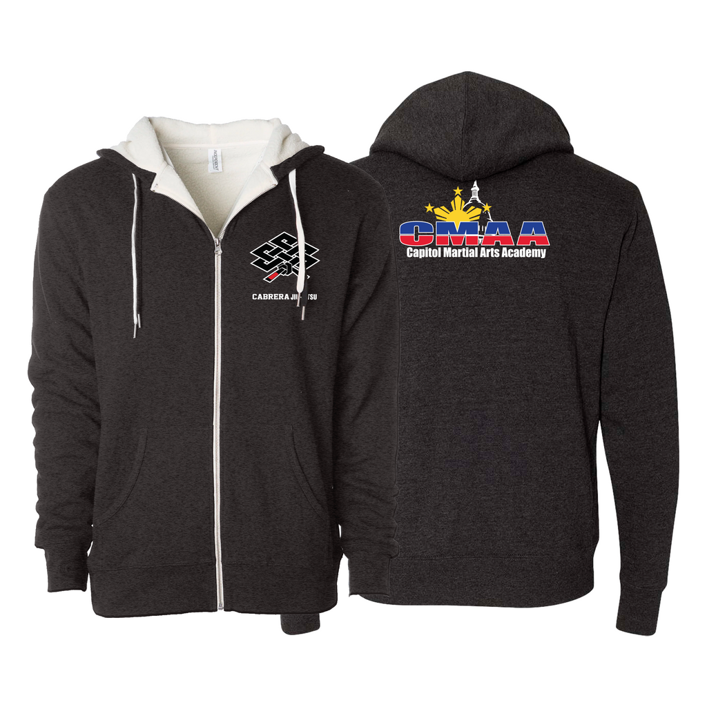 Capitol Martial Arts Sherpa Lined Zip-Up Hoodie #8256 B