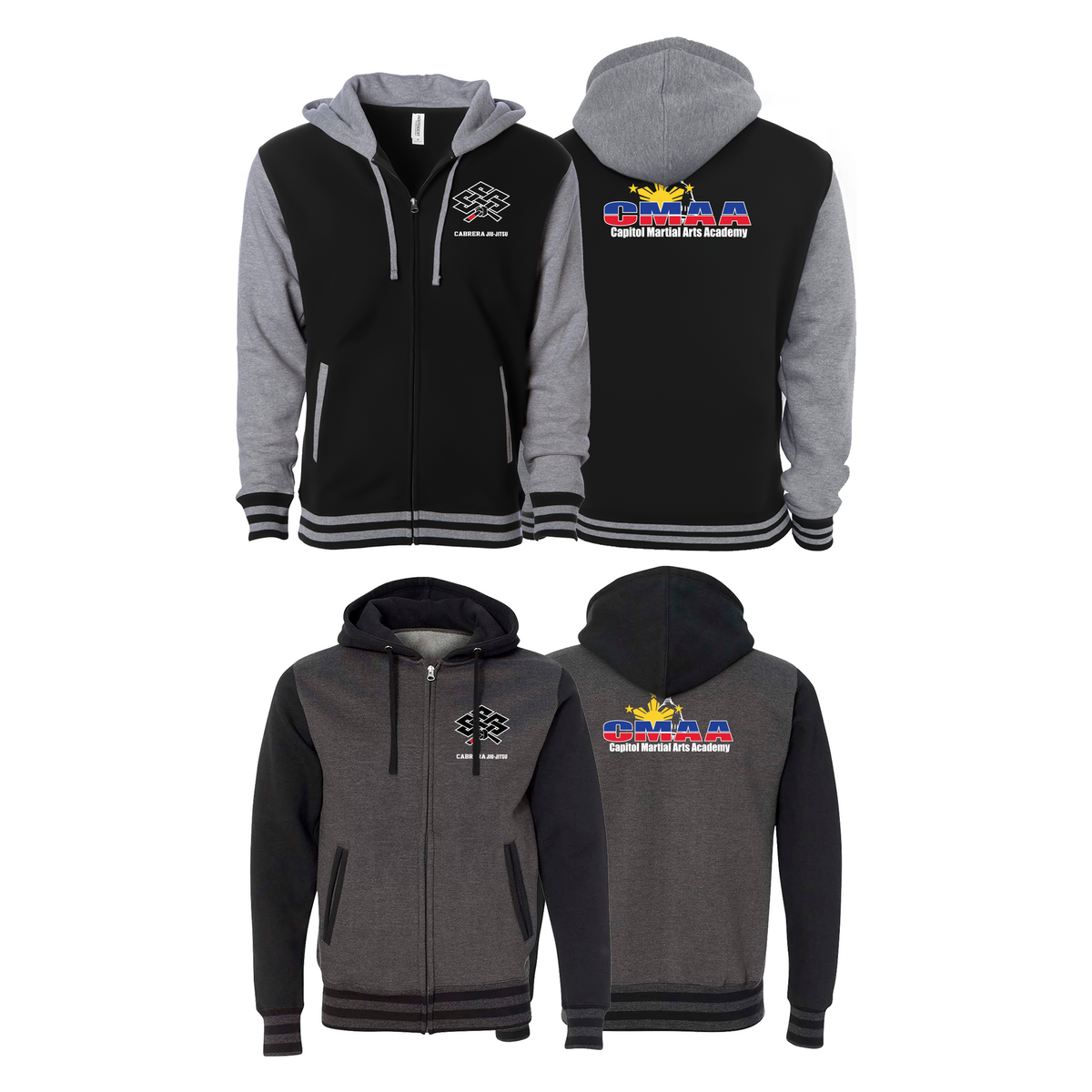 Capitol Martial Arts Varsity Zip-Up Hoodies #8256 B