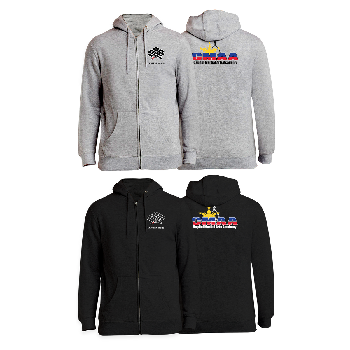 Capitol Martial Arts Zip-Up Hoodies #8256 B