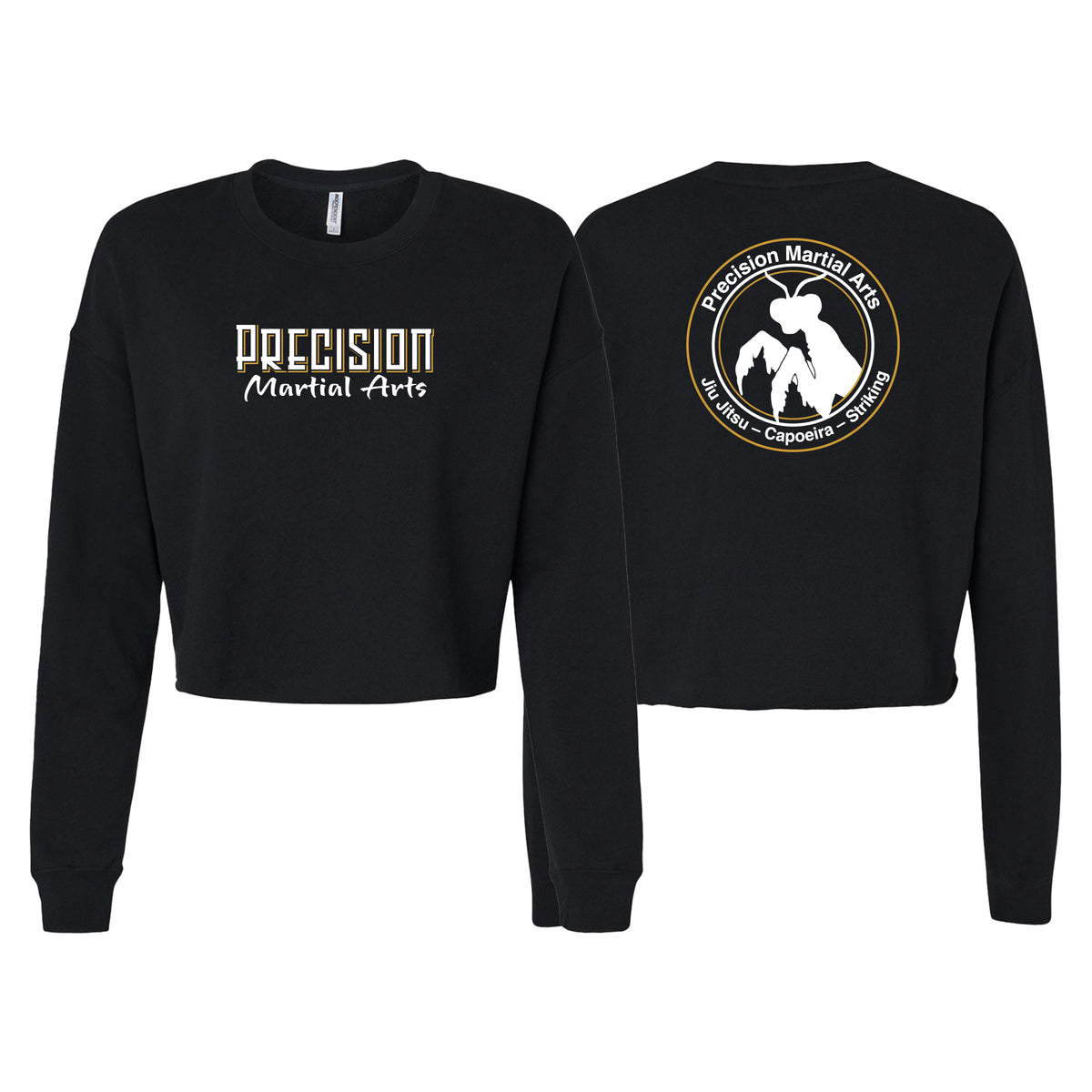 Precision Martial Arts Women's Cropped Crewneck Sweatshirt #8266 A