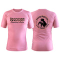 Precision Martial Arts Pink Custom Rash Guards Short Sleeve #8266 B