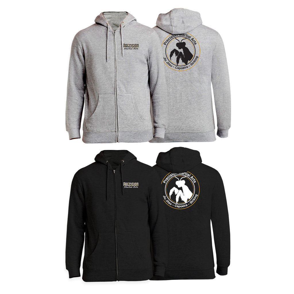 Precision Martial Arts Academy Zip-Up Hoodies #8266 C