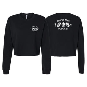 Simple Man MA Women's Cropped Crewneck Sweatshirt #8158 B