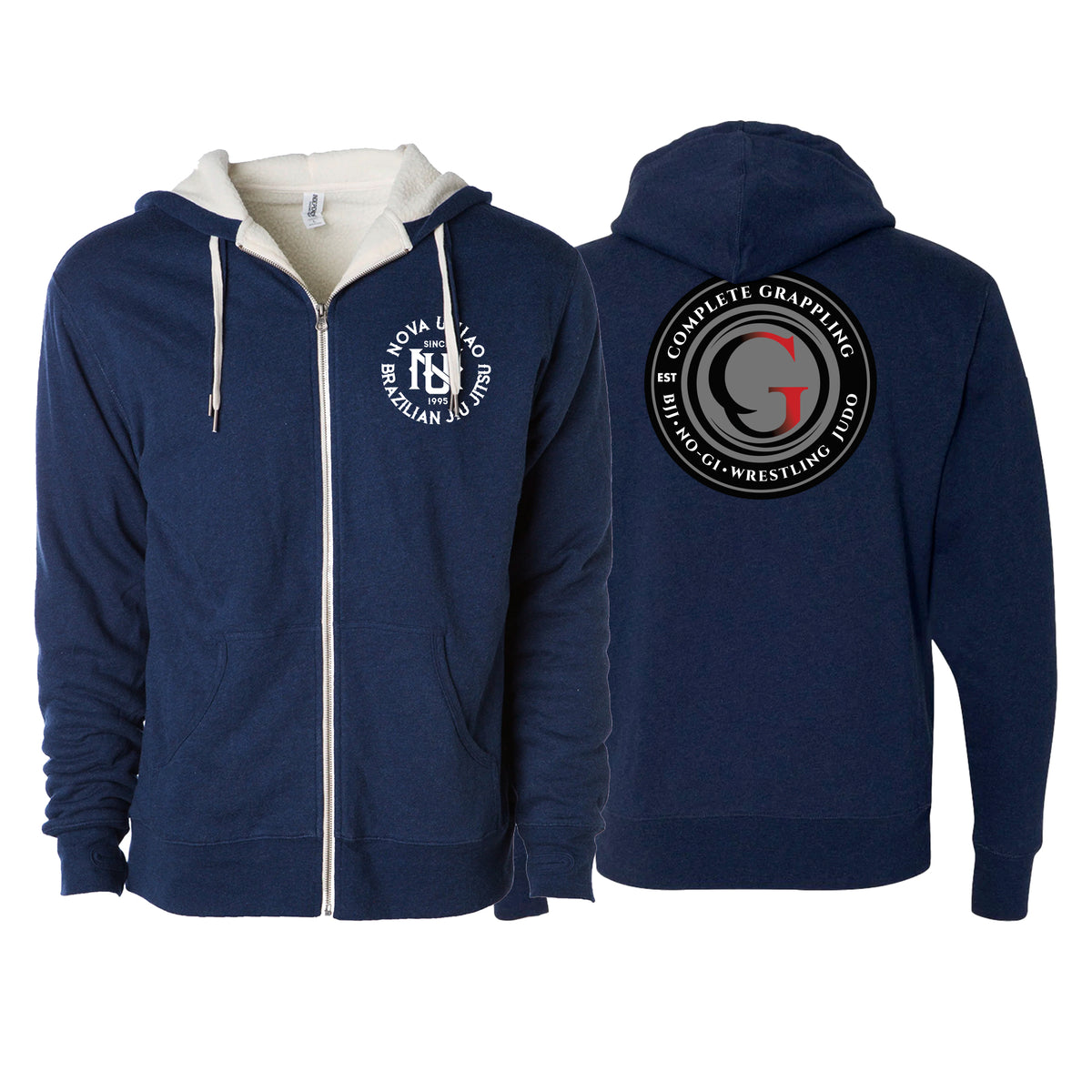 Complete Grappling Sherpa Lined Zip-Up Hoodie #8246 A