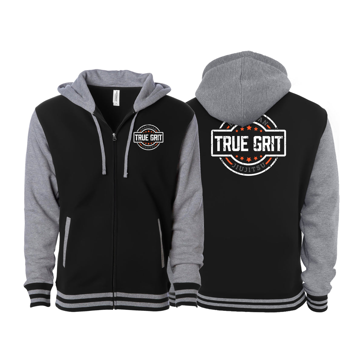 True Grit JJ Varsity Zip-Up Hoodies #8205 A