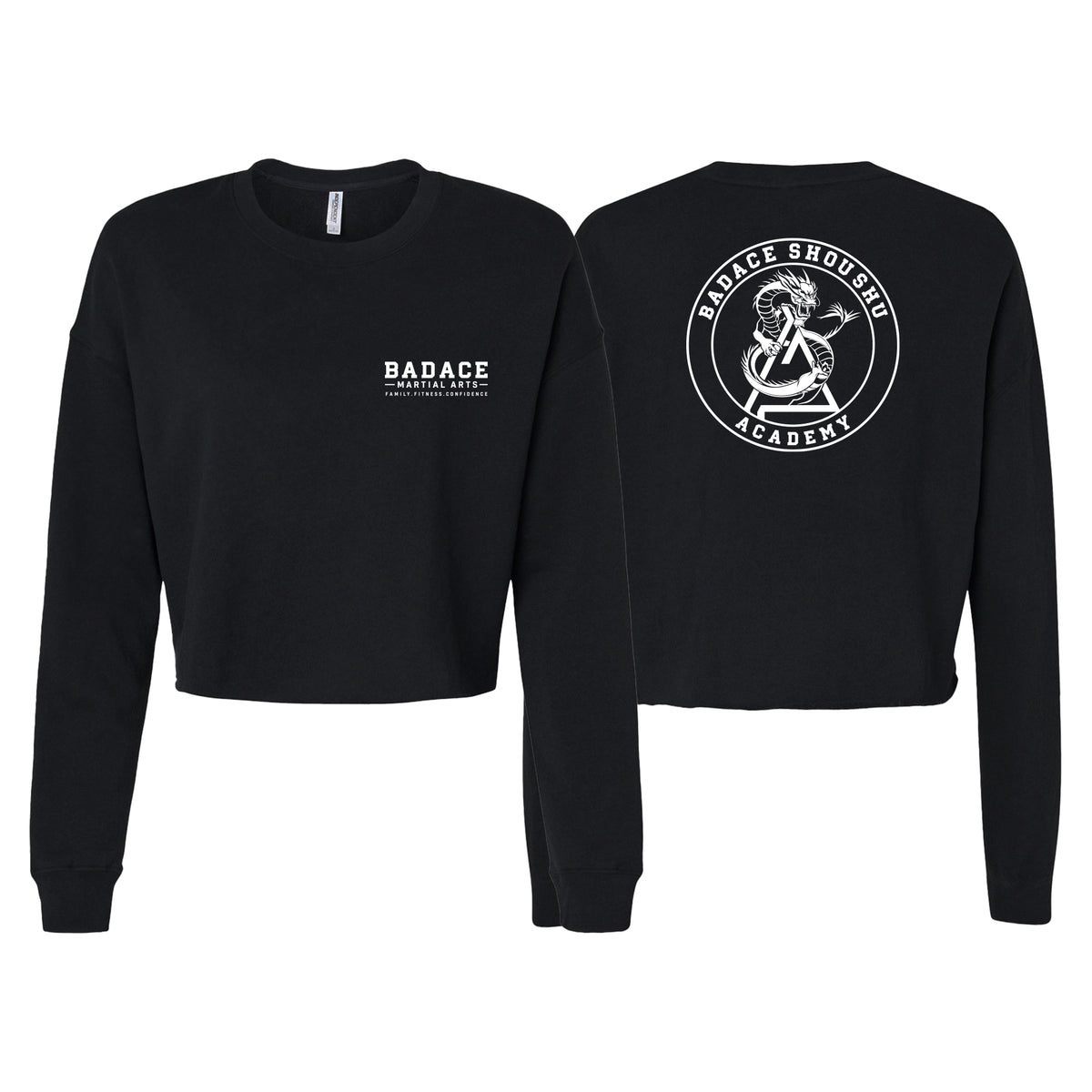 Badace Women's Cropped Crewneck Sweatshirt #8213 A