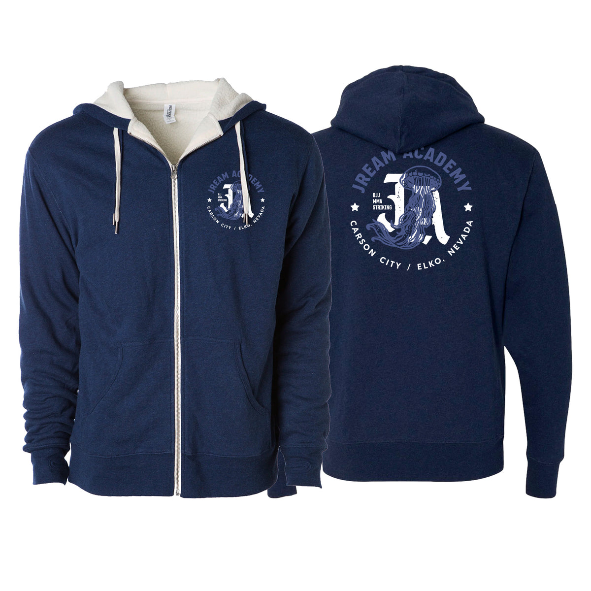 JREAM Academy Sherpa Lined Zip-Up Hoodie #8216 A