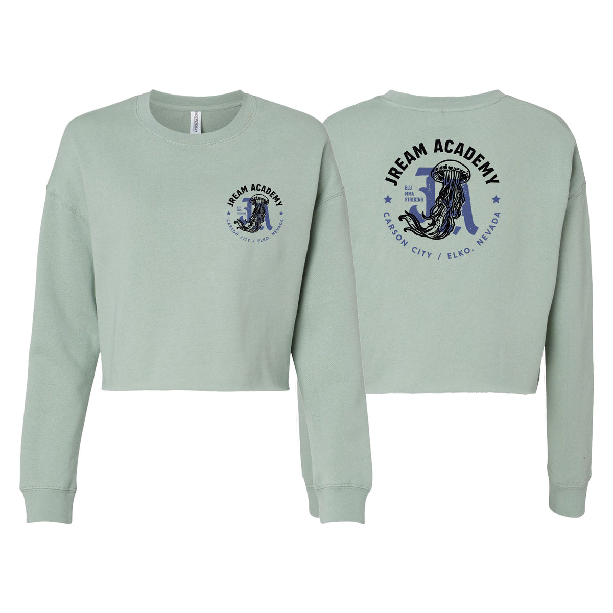 JREAM Academy Women's Cropped Crewneck Sweatshirt #8216 A