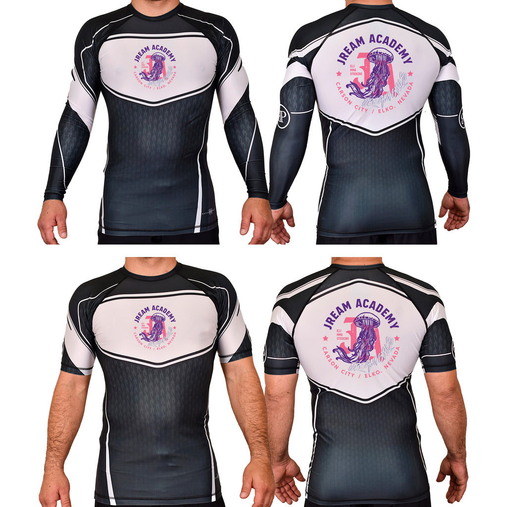 JREAM Academy Academy Rash Guards Black/White #8216 C