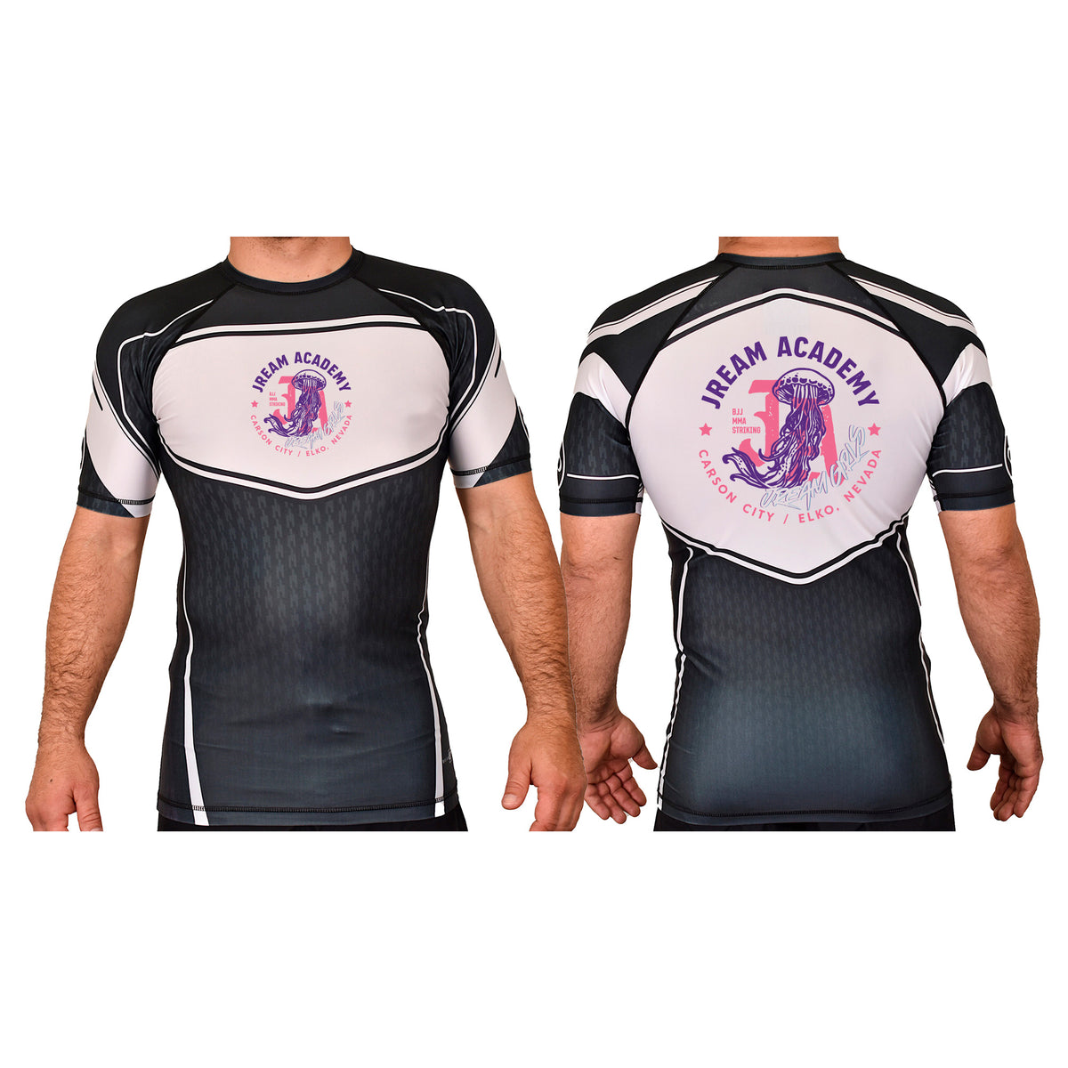 JREAM Academy Academy Rash Guards Black/White #8216 C
