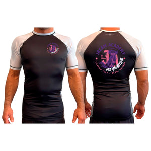 JREAM Academy All Black Ranked Short Sleeve Rash Guards #8216 C