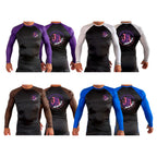 JREAM Academy All Black Ranked Long Sleeve Rash Guards #8216 C